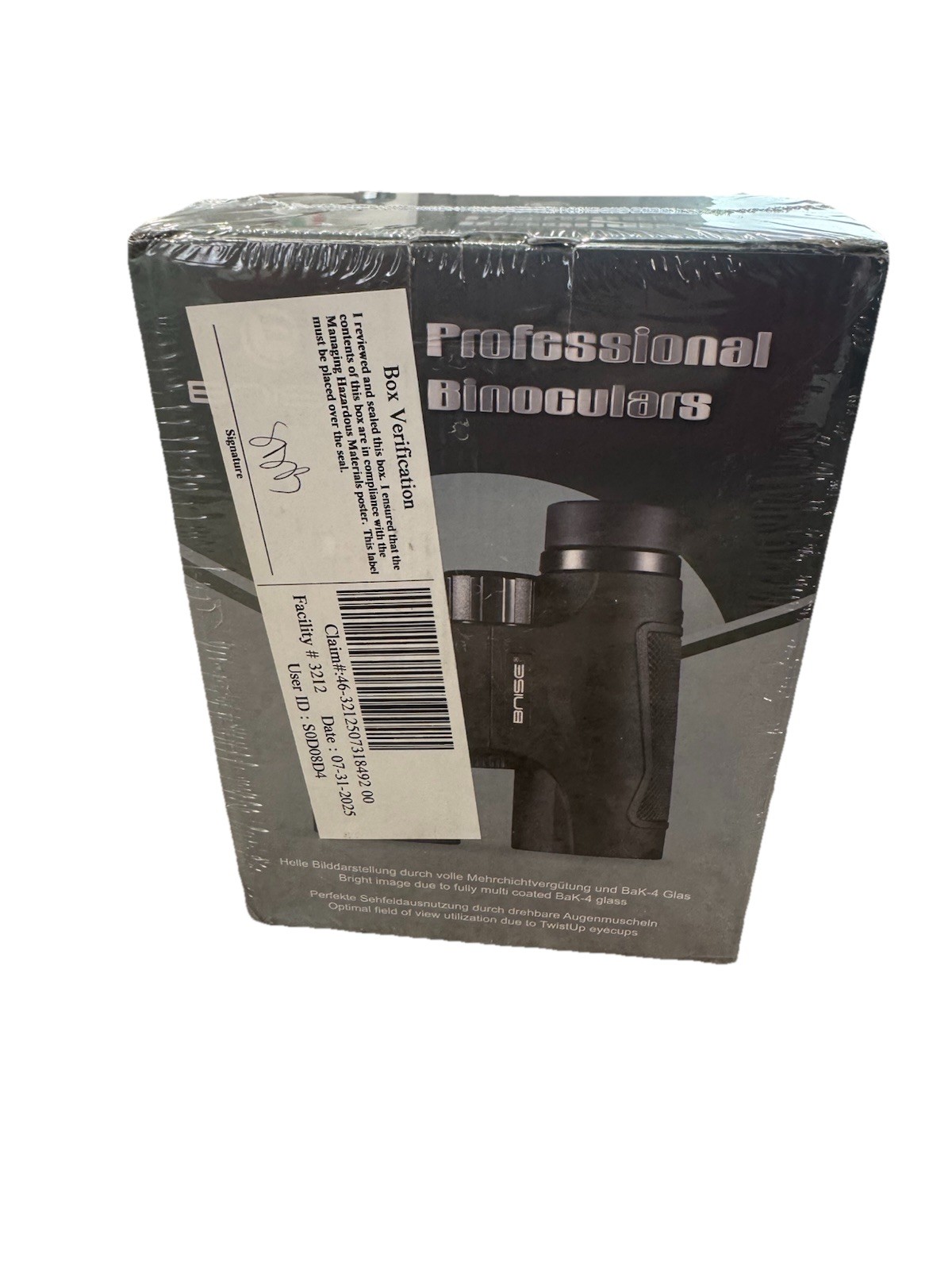 BNISE Binoculars 10X42 HD Professional Binoculars Low Night Vision
