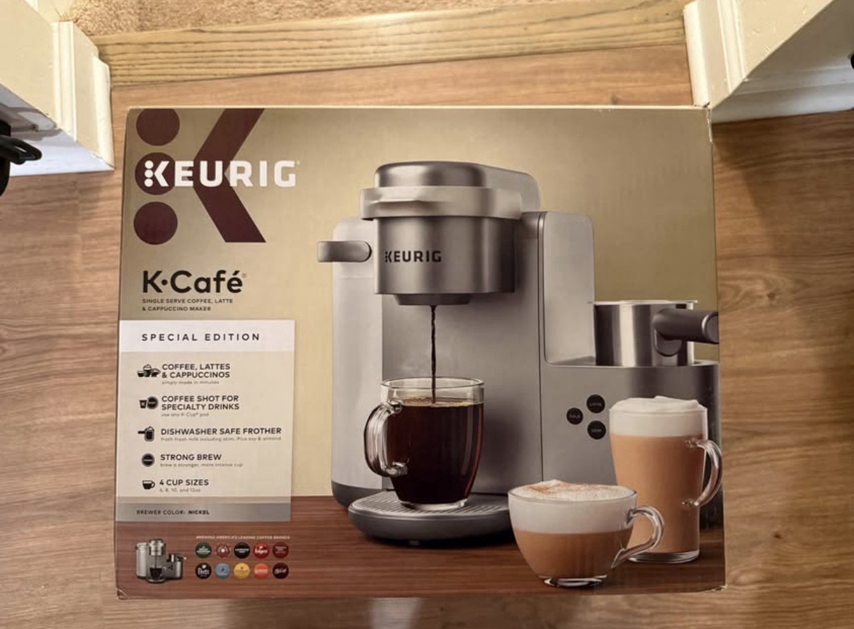 Keurig K-Café Special Edition Pod Coffee Maker Nickel, Frother, K-Cup Compatible