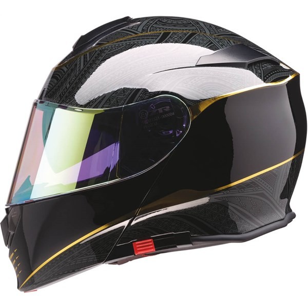 Z1R Solaris 2.0 Notorious Modular Helmet | Black/Grey/Gold | DOT ; ECE 22-05