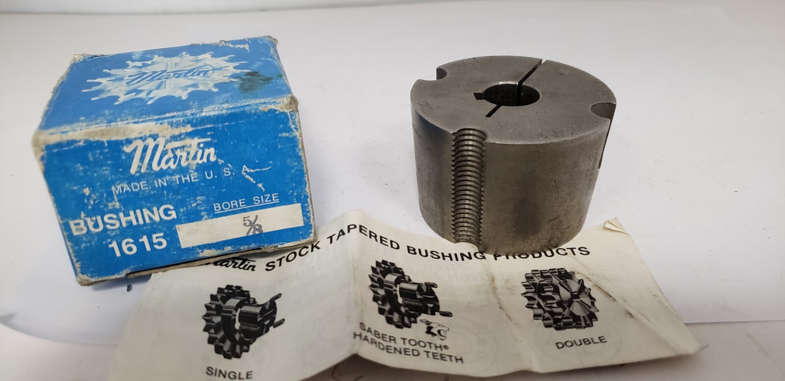 MARTIN 1615 x 5/8 TAPER LOCK BUSHING (SCREWS MISSING) NIB