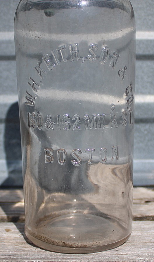 Old Whiskey Bottle- W. H. Keith & Son Co. Boston