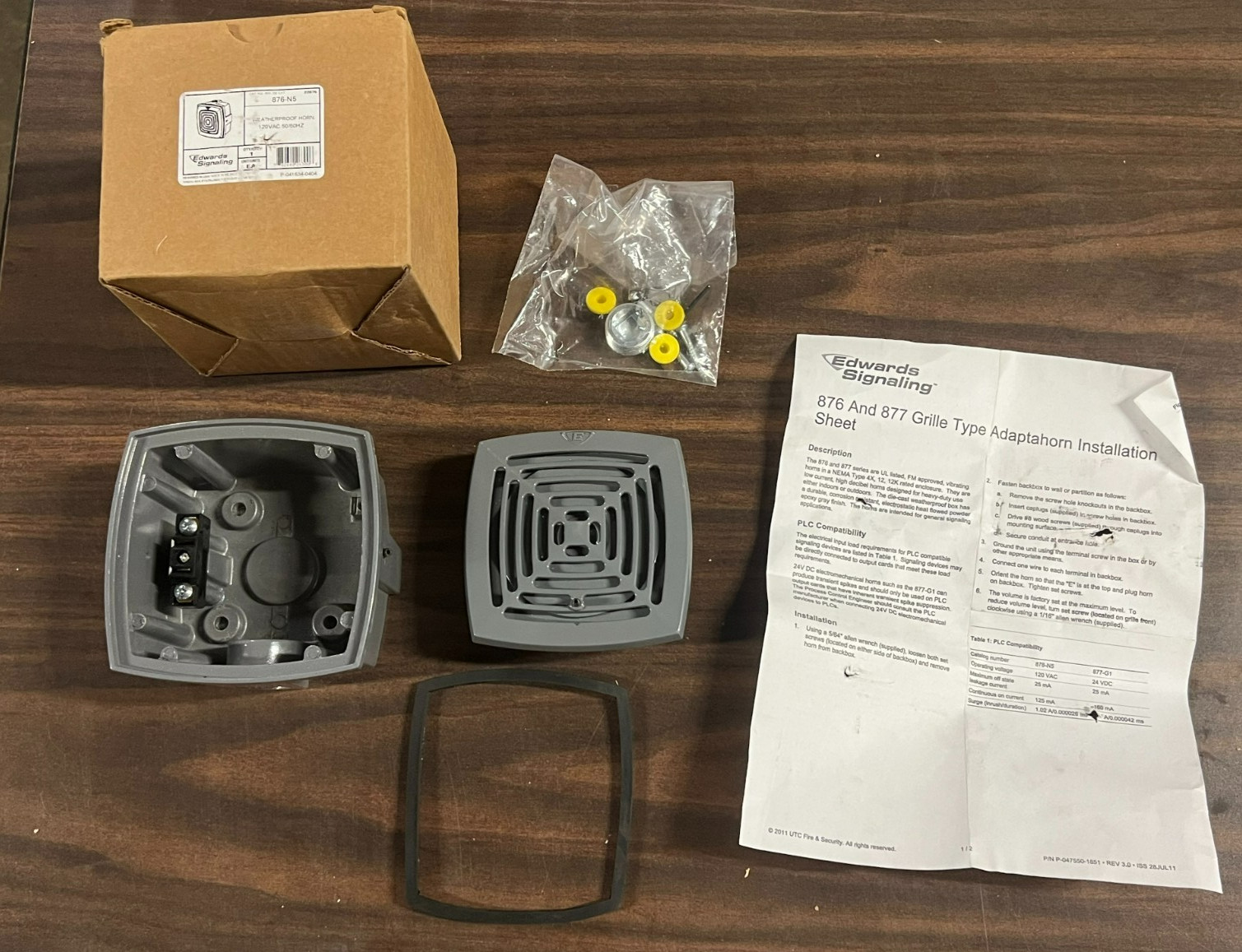 New Edwards Signaling 876-N5 Weatherproof Horn 120VAC 50/60HZ