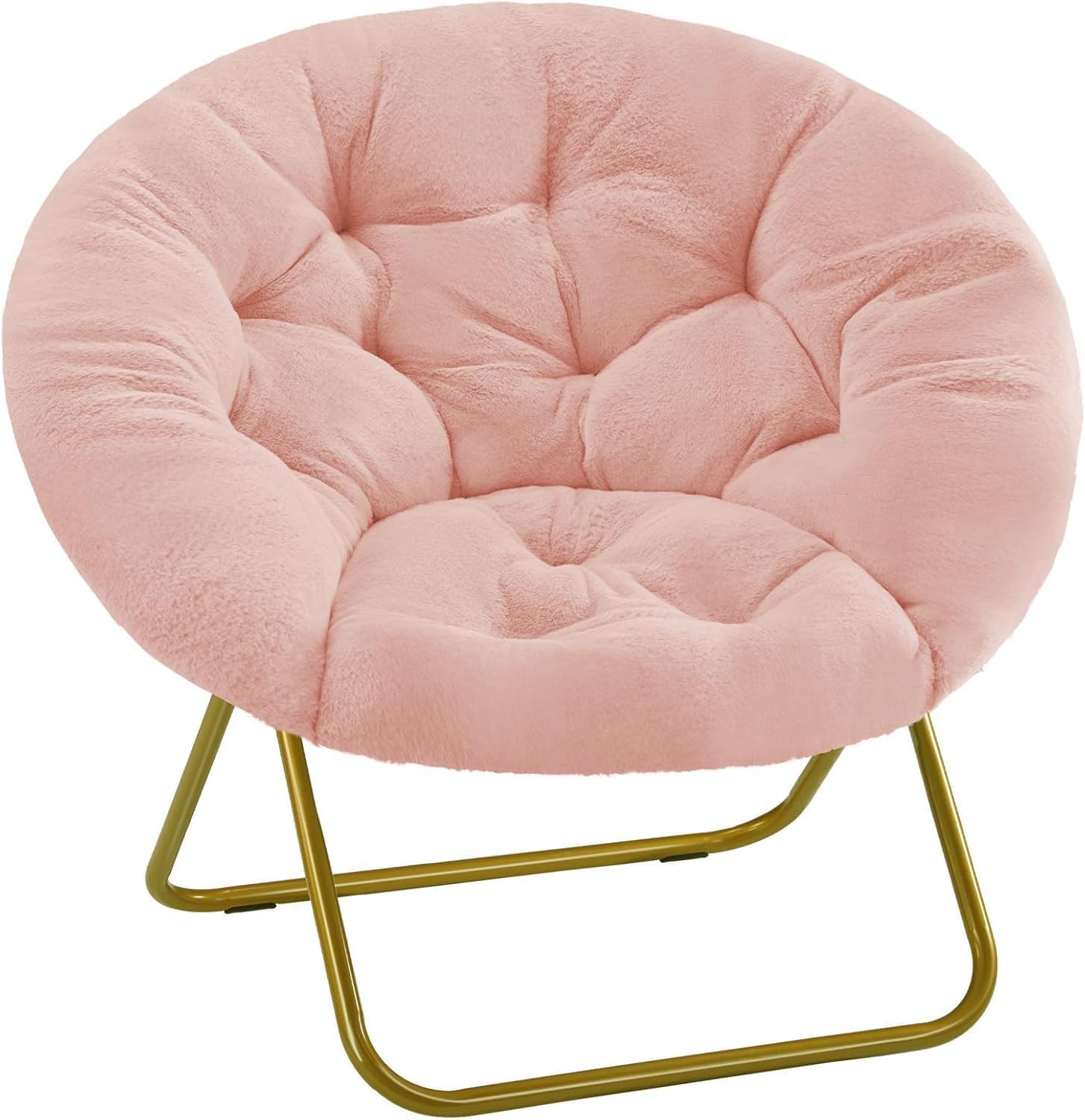 Saucer Chair, Comfy Faux Fur Chair for Bedroom, Saucer Chairs for Adults, Teens,