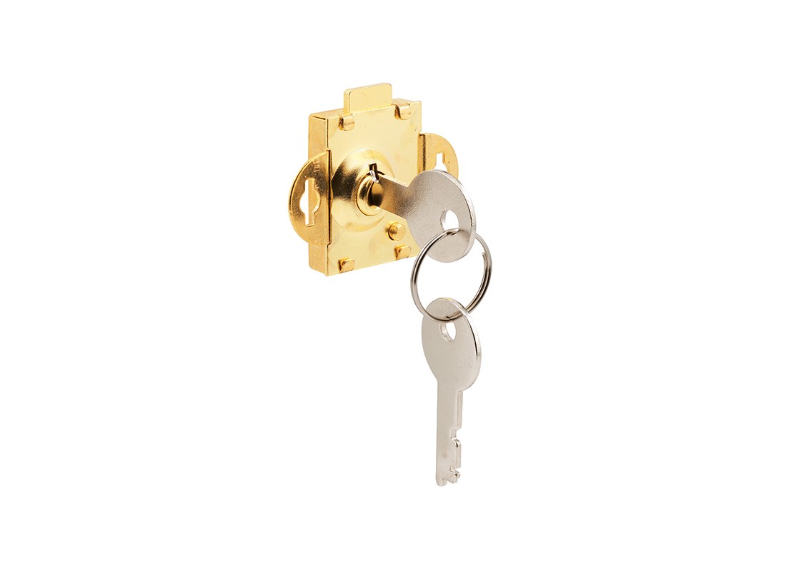 FHC S4048 Mail Box Lock - 3/16" Throw - Steel - Brass Plated (Single Pack)