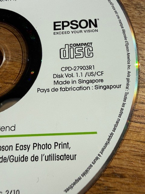 Epson WorkForce 520 Series Software CD Printer Drivers Scan Print CPD-27903R1
