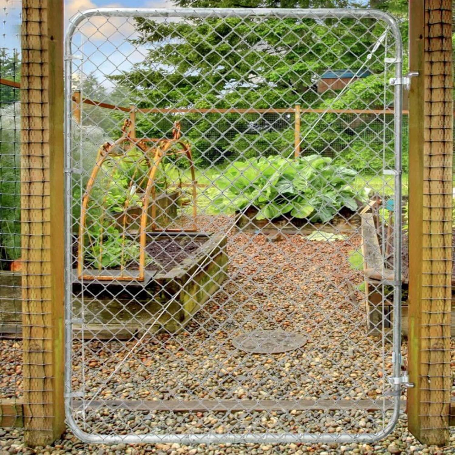 Adjust-A-Gate Chain Link Fence Gate w/Round Frame, CL 013629