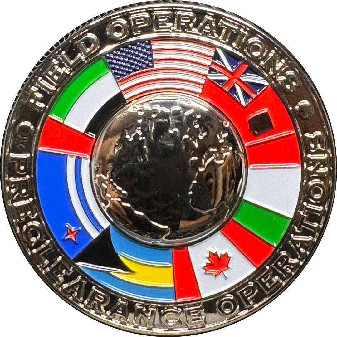 DL8-06 CBP OFO Field Operations Canada Preclearance Field Ops Challenge Coin CBP