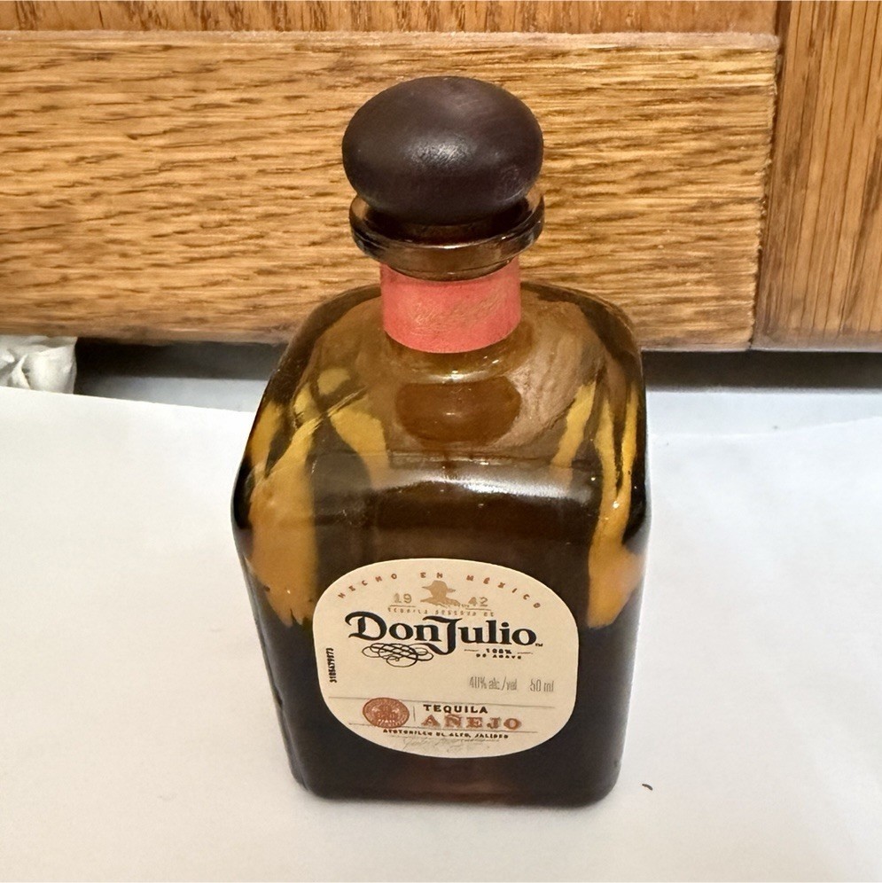 Don Julio, Añejo, Tequila, Empty Collectible Liquor Bottle, Brown, 50ML
