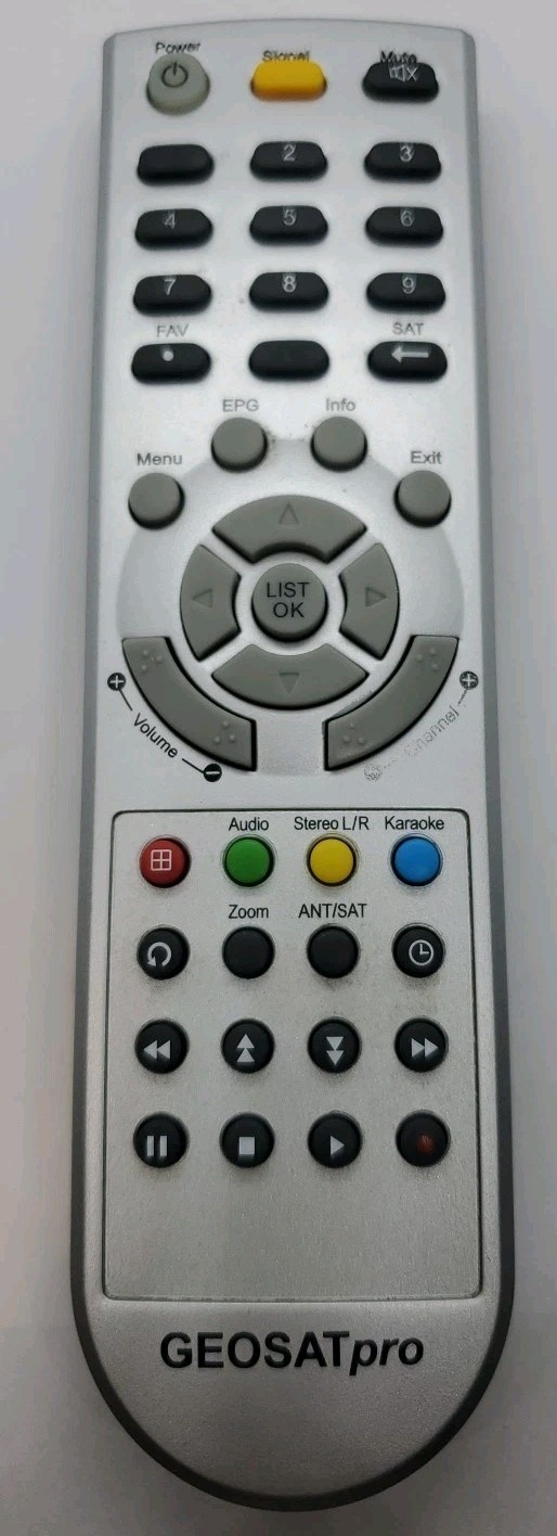 Original GEOSATpro DSR200c DVR1100c Global Satellite Receiver Remote Control