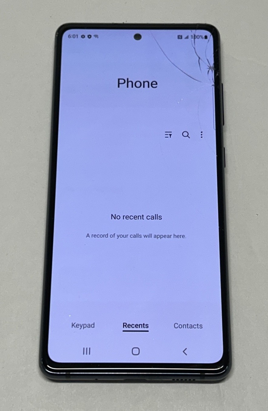 Original Samsung Galaxy S20 FE SM-G781U Display Digitizer With Cracked Glass.