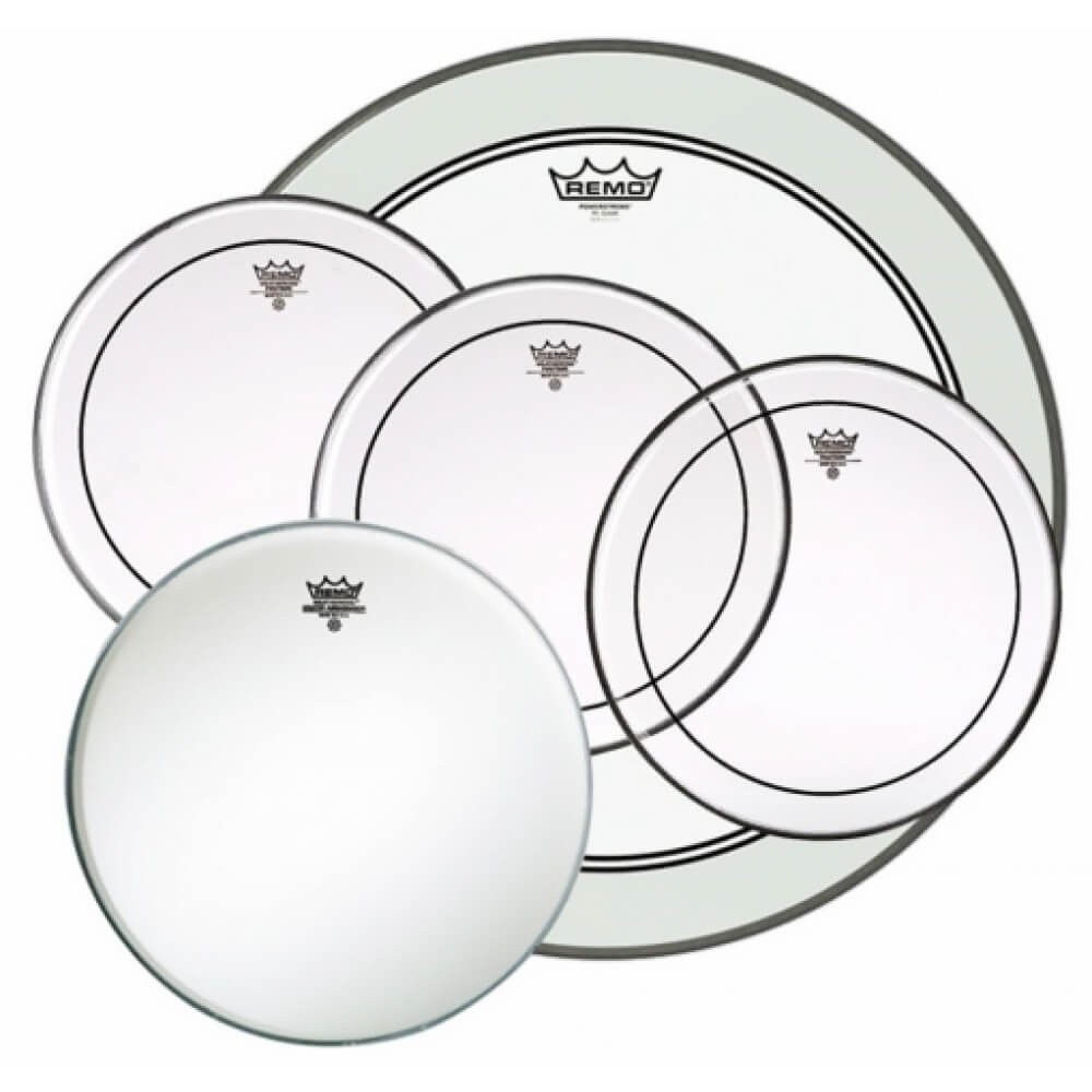 Remo Pinstripe Clear Drumhead Pack 10/12/16/22 w/FREE 14" Ambassador