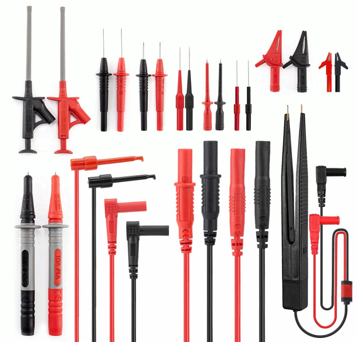 23PCS Multimeter Test Leads Kit with Replaceable Probes & Clips Set