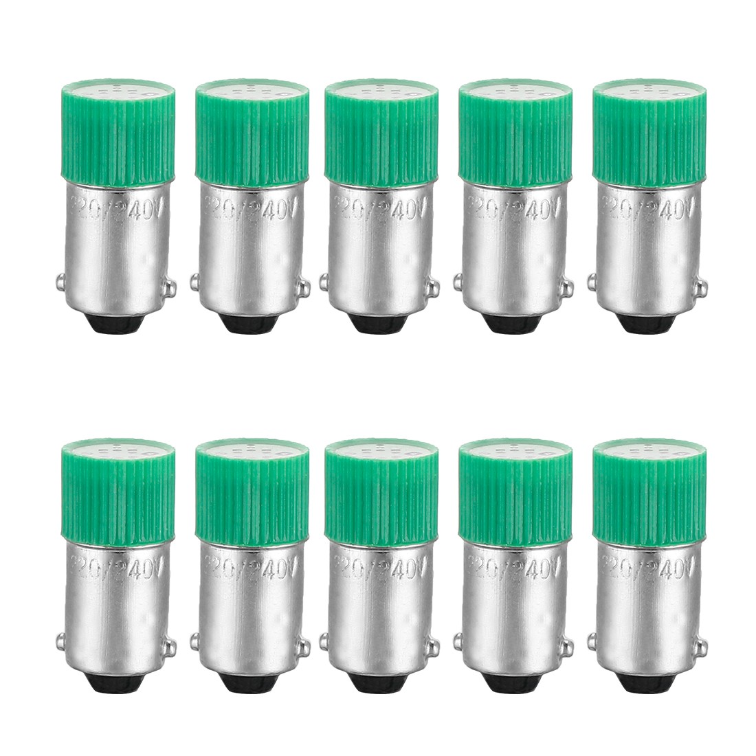 LED Bulbs 220V, Interior Light Green, BA9s Base Bulb 10Pcs
