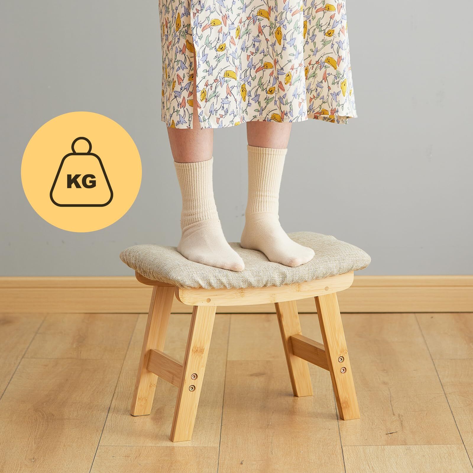 Foot Stool Ottoman Foot Rest Under DeskSmall Stool for Living Room Bedroom an...