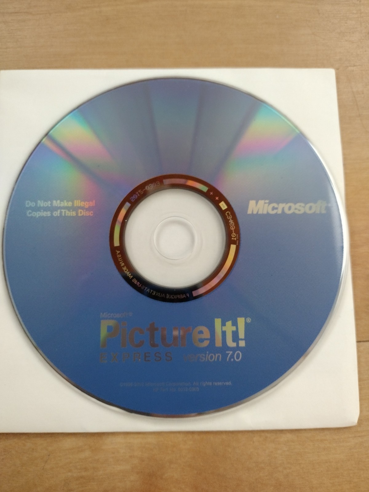 MICROSOFT PictureIt! EXPRESS Version 7.0 Windows