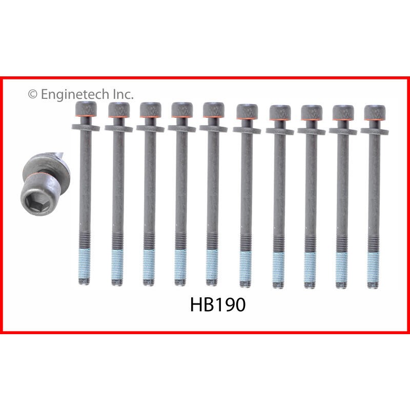 Enginetech Engine Cylinder Head Bolt Set HB190;