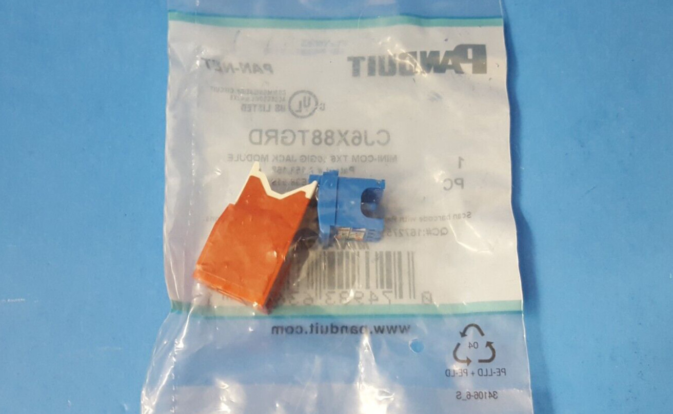 1 pc-Mini-Com TX6 10GIG Jack Module, CJ6X88TGRD, PANDUIT