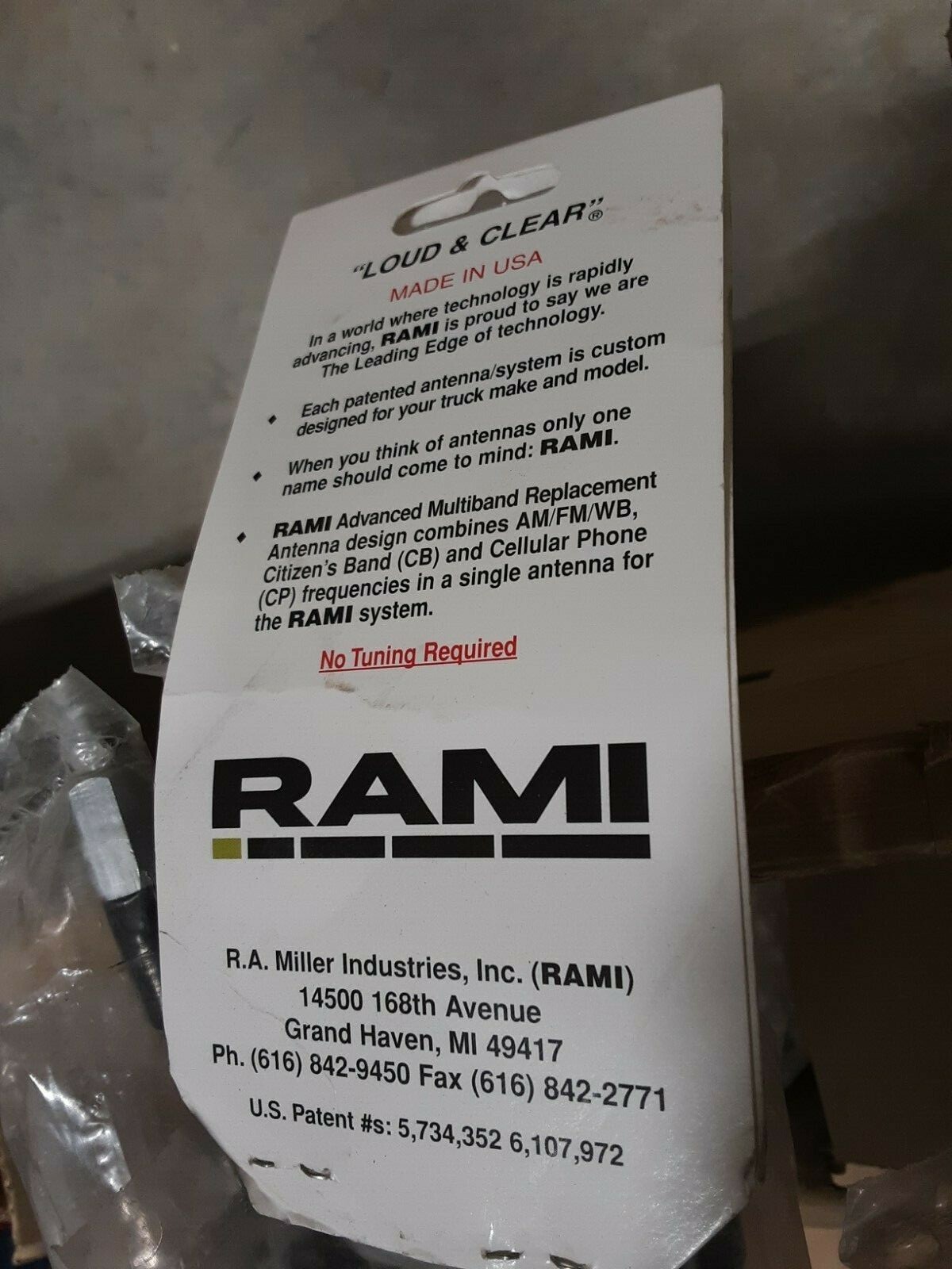 Rami CB antenna new MASC3AW1-48 Western Star 59101-3432 black whip 48"
