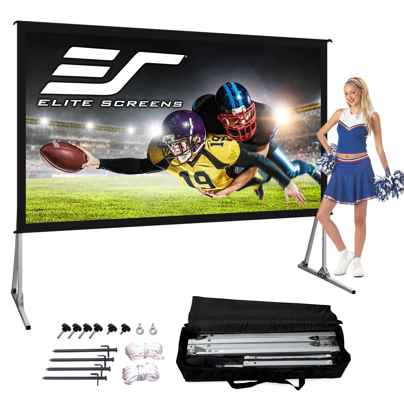 120-INCH Projector Screen|Outdoor Indoor Movie Screens|16:9 Freestanding Portabl