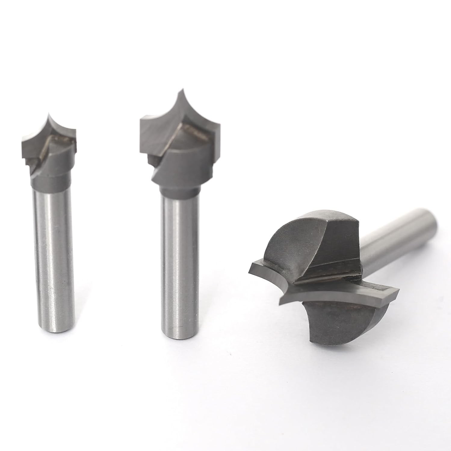 4pcs Point Cutting Roundover Router Bit Set,1/4" Shank