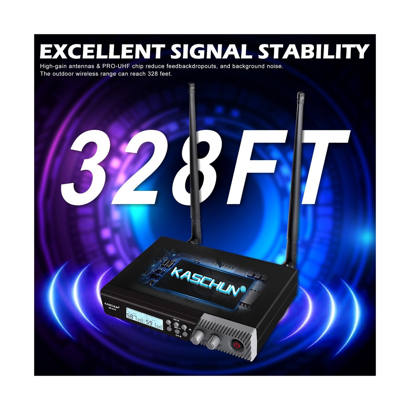 Wireless Microphone System，Cordless Handheld Microfono Inalambrico，
