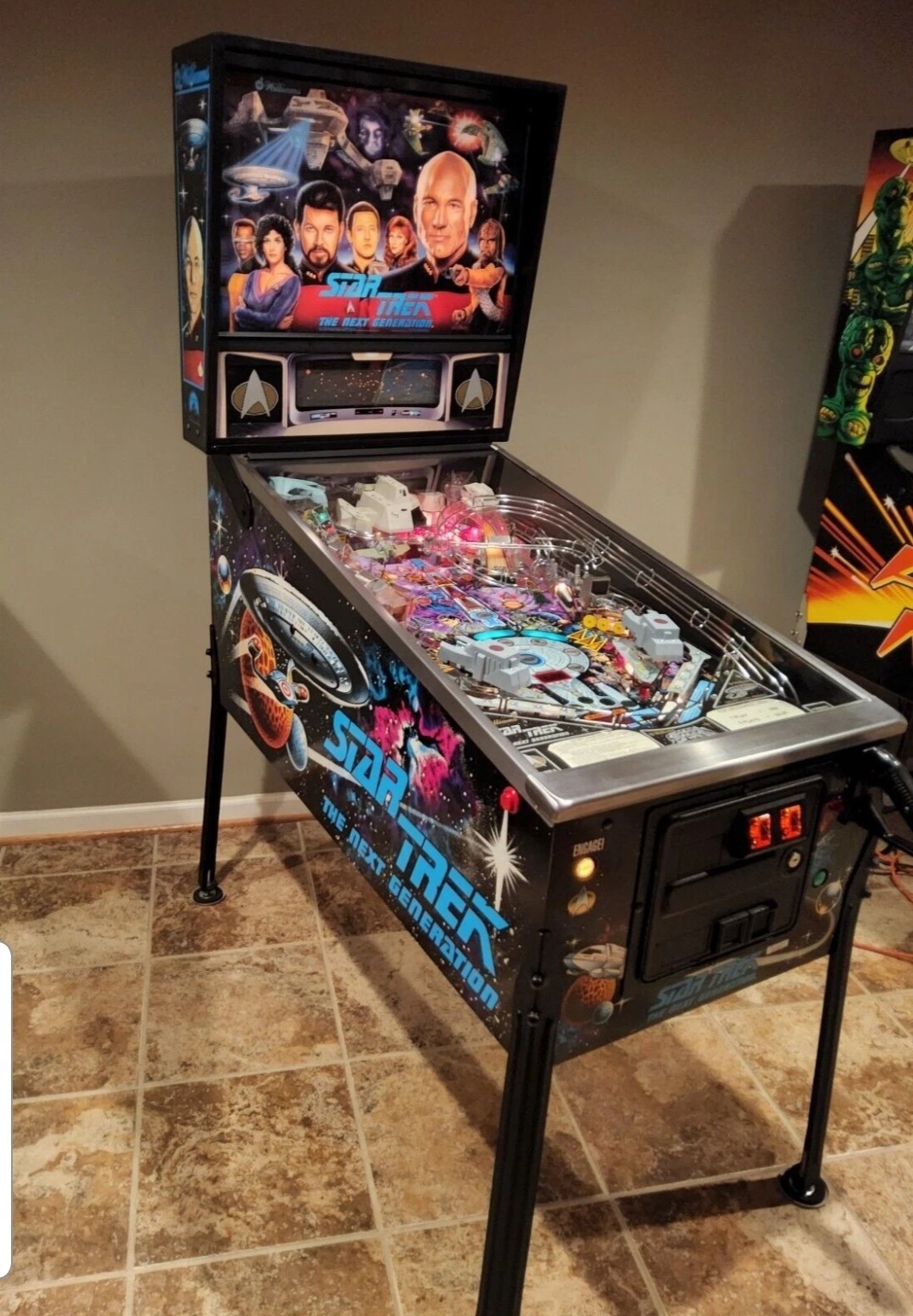 HOME USED HUO STTNG STAR TREK THE NEXT GENERAT1ON 1993 Pinball Machine Williams