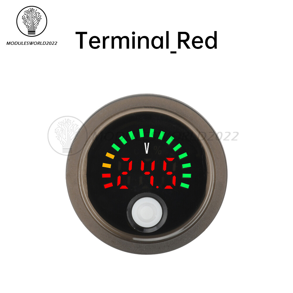 DC7-100V Waterproof Voltmeter LED Digital Voltage Power Indicator w/Anti-Reverse