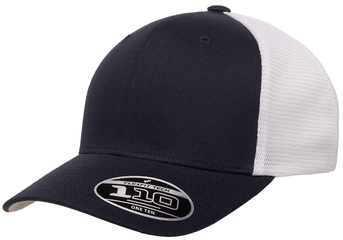 Flexfit Trucker Hat 110 6 Panel Adjustable OSFM Mesh Cap 2-Tone Flex Fit 110M/MT