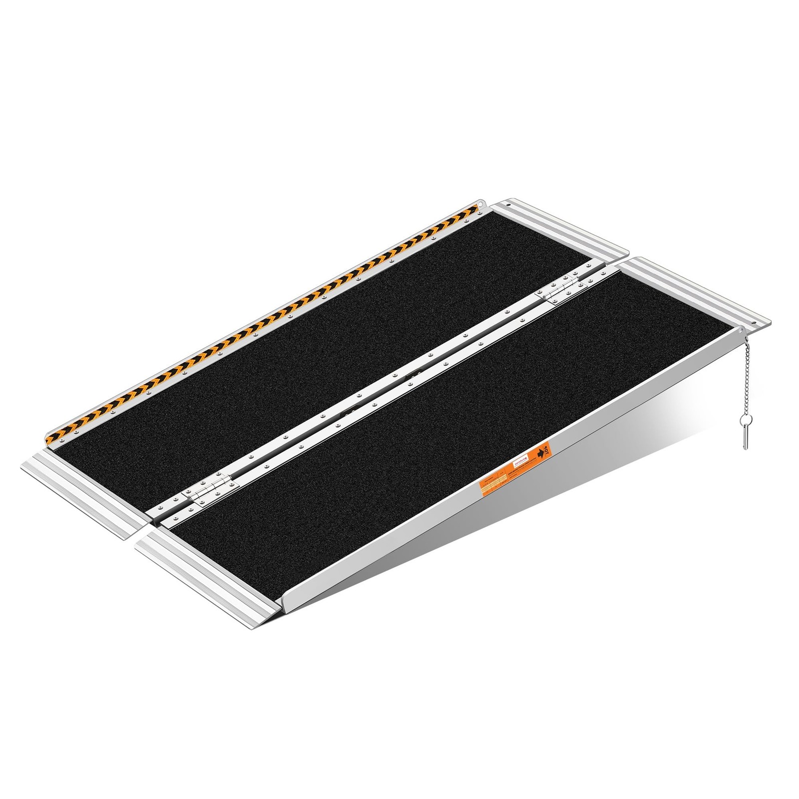 FACHNUO 4 Feet Portable Wheelchair Ramp, Non-Skid Aluminum Handicap Ramps wit...