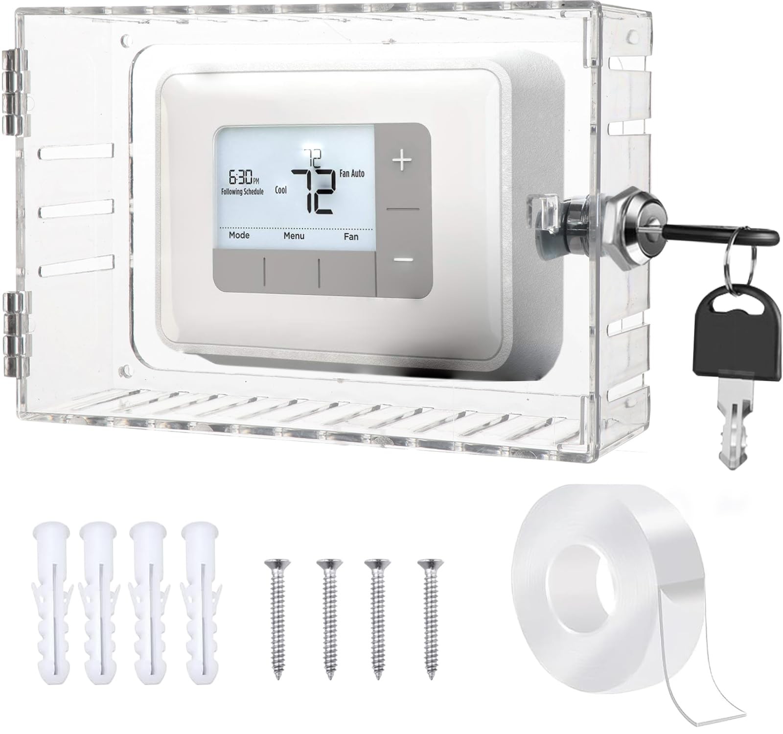 GYFVBH Thermostat Lock Box with Key Large Transparent