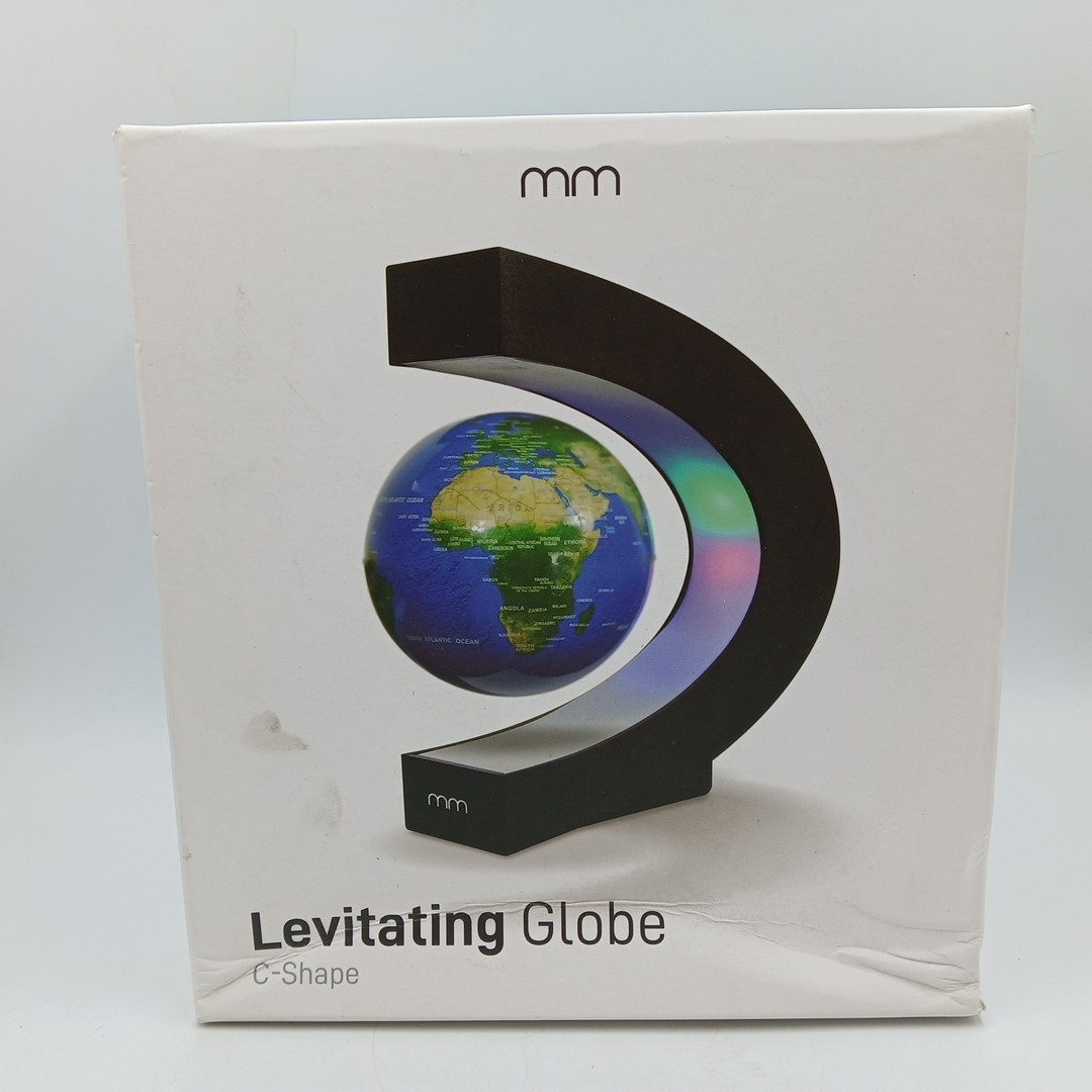 Magnetic Levitation Floating World Map Globe with C Shape Base, Floating Globe