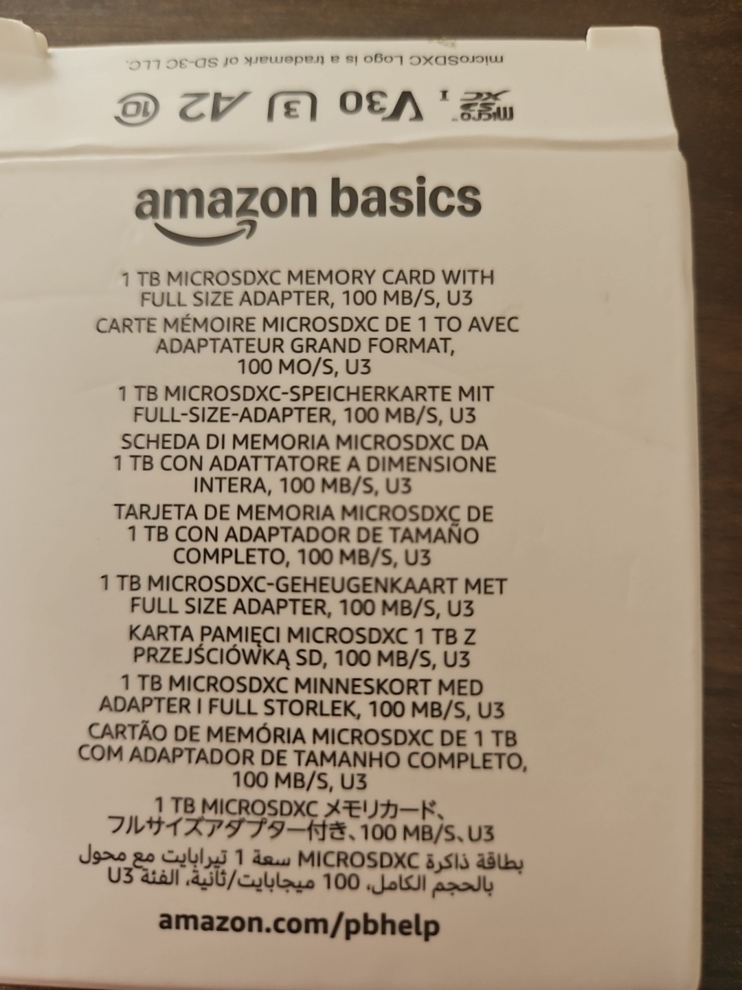 Amazon Basics 1TB MicroSDXC Memory Card
