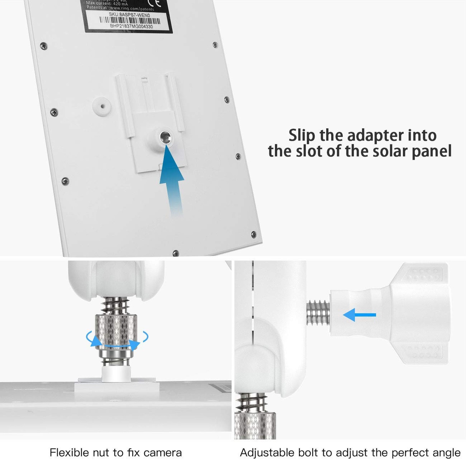 HOLACA Vinyl Siding Hooks Mount for Ring Solar Panel,Universal Solar Panel Si...