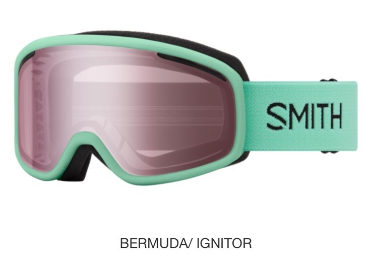 NEW! Smith Womens Vogue Bermuda/Green Ignitor Mirror Medium Fit Snow Goggles