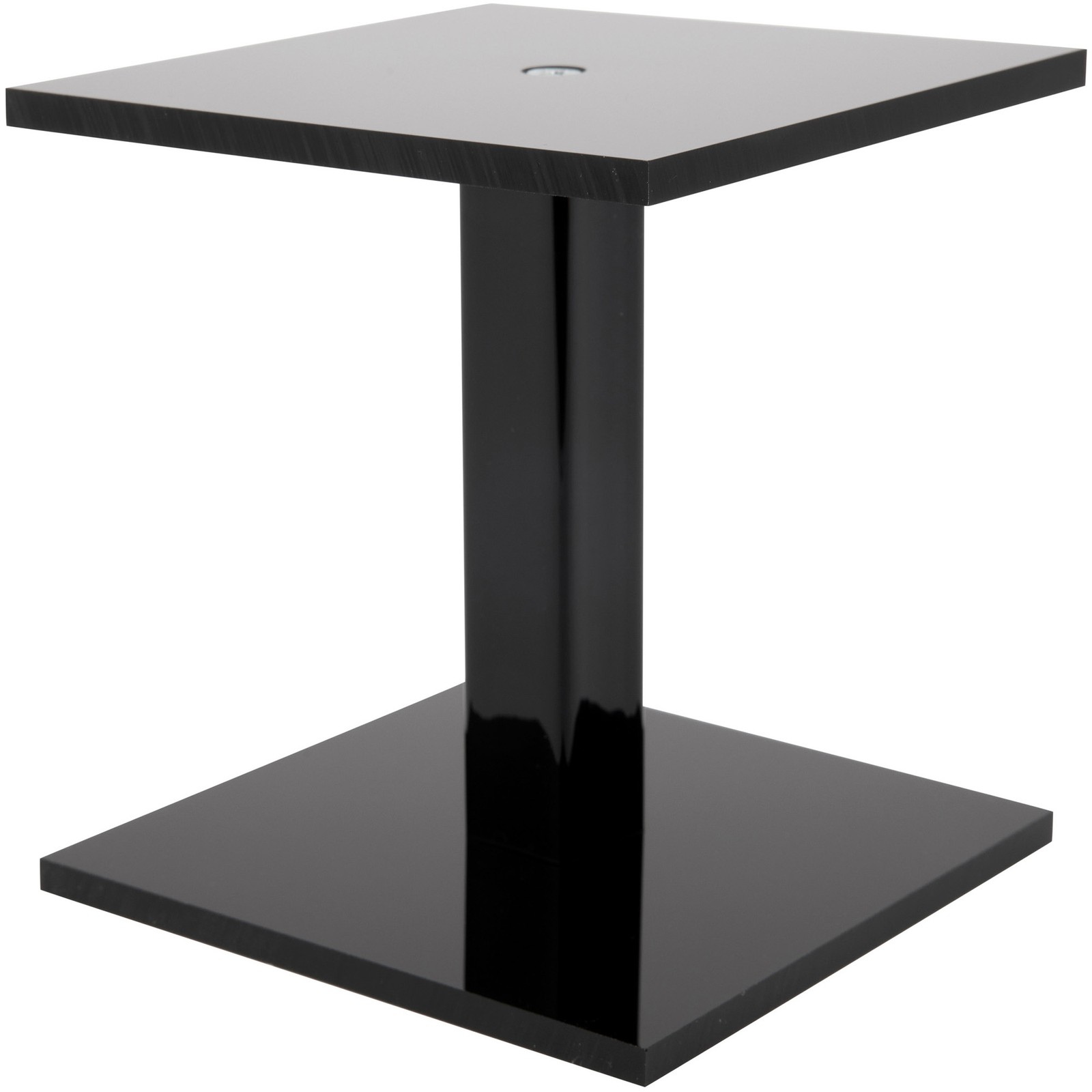 Plymor Black Acrylic Square Barbell Pedestal Display Riser, 4.5" H x 4" W x 4" D