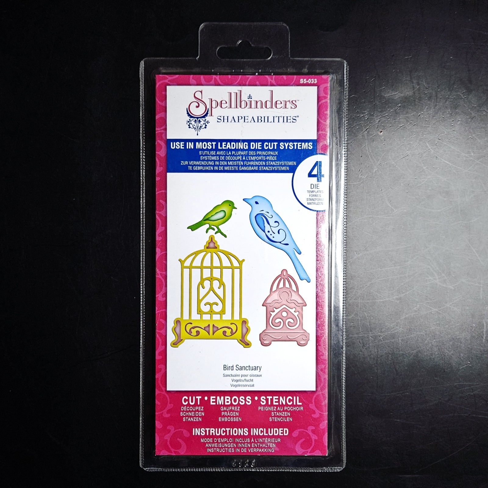 BIRD SANCTUARY Spellbinders Cutting Dies Robins Birdcage Pets Ornate Fancy bb89