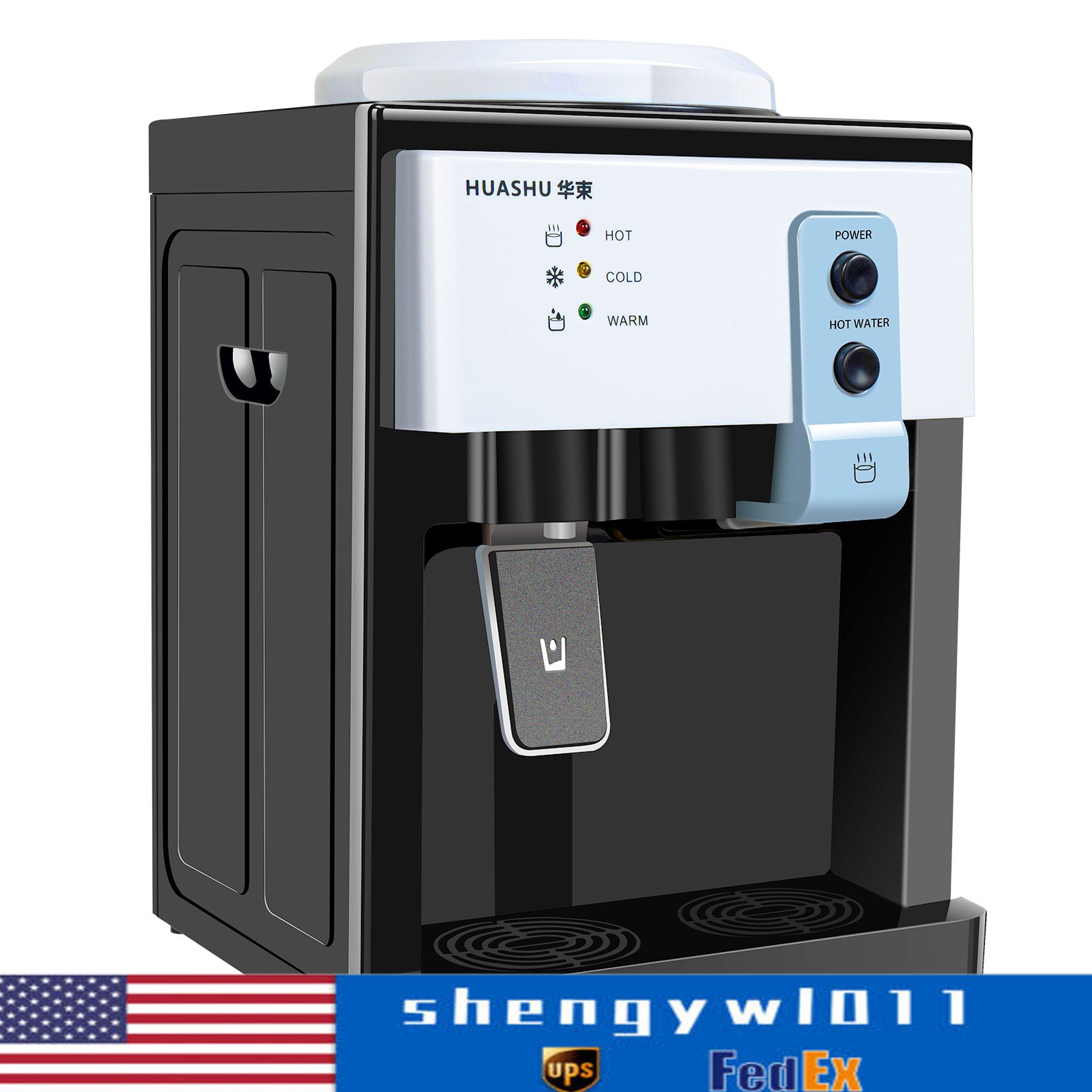 Compact Hot/Cold Water Dispenser for 1.1-4.9 Gallon Bottles, Energy Efficient