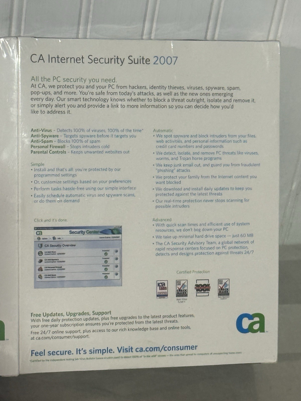 CA Desktop DNA Migrator & Internet Security Suite 2007 Version Vintage