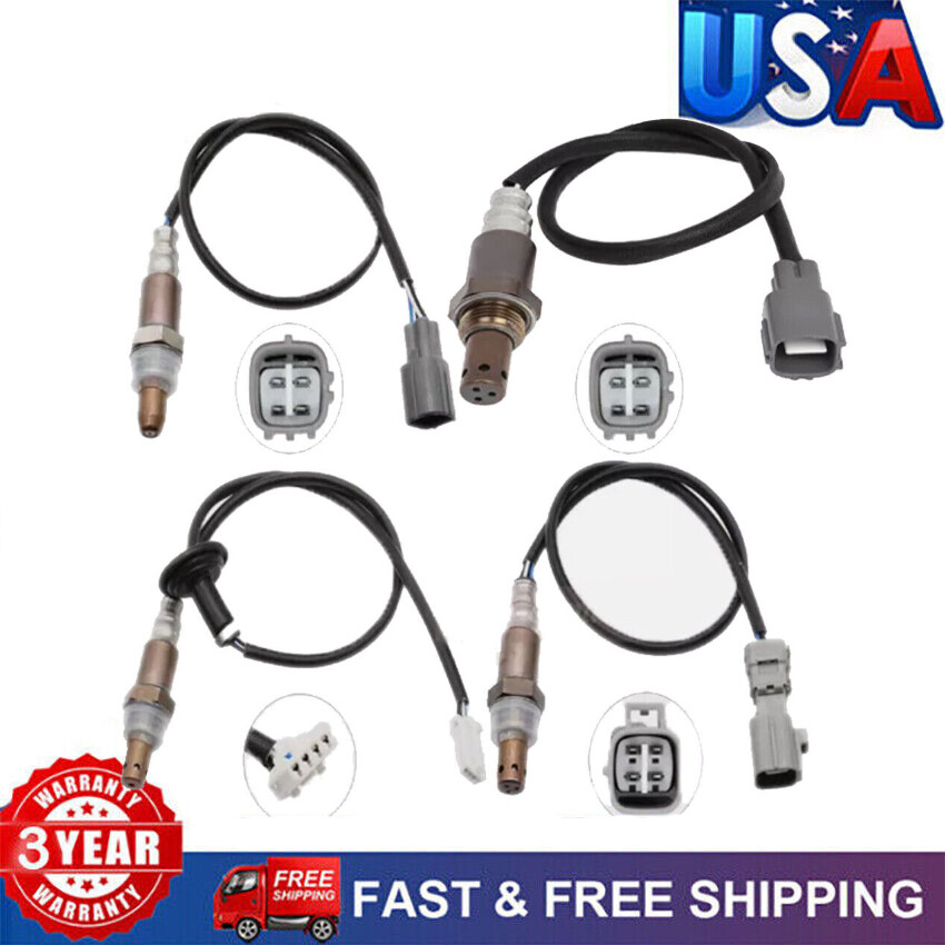 Set Of 4 Oxygen O2 Sensors Up+Down For 2004 2005 2006 Toyota Sienna 3.3L V6 USA