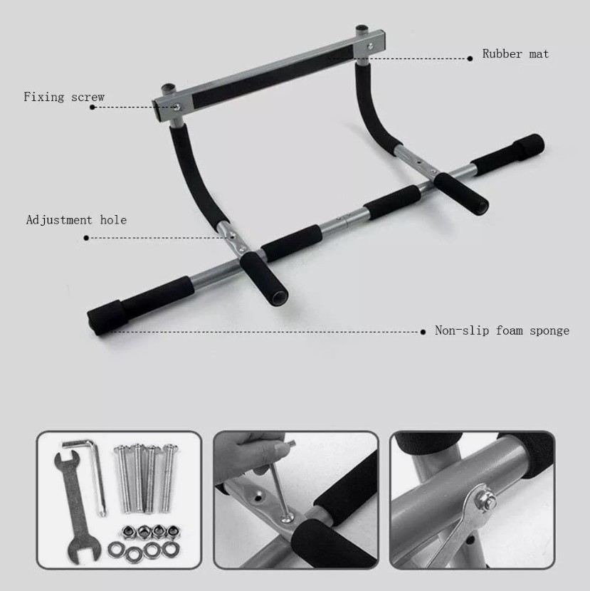 1Pack Pull-Up Bar Versatile Doorway Adjustable Chin-Up & Push-Up Assistant US