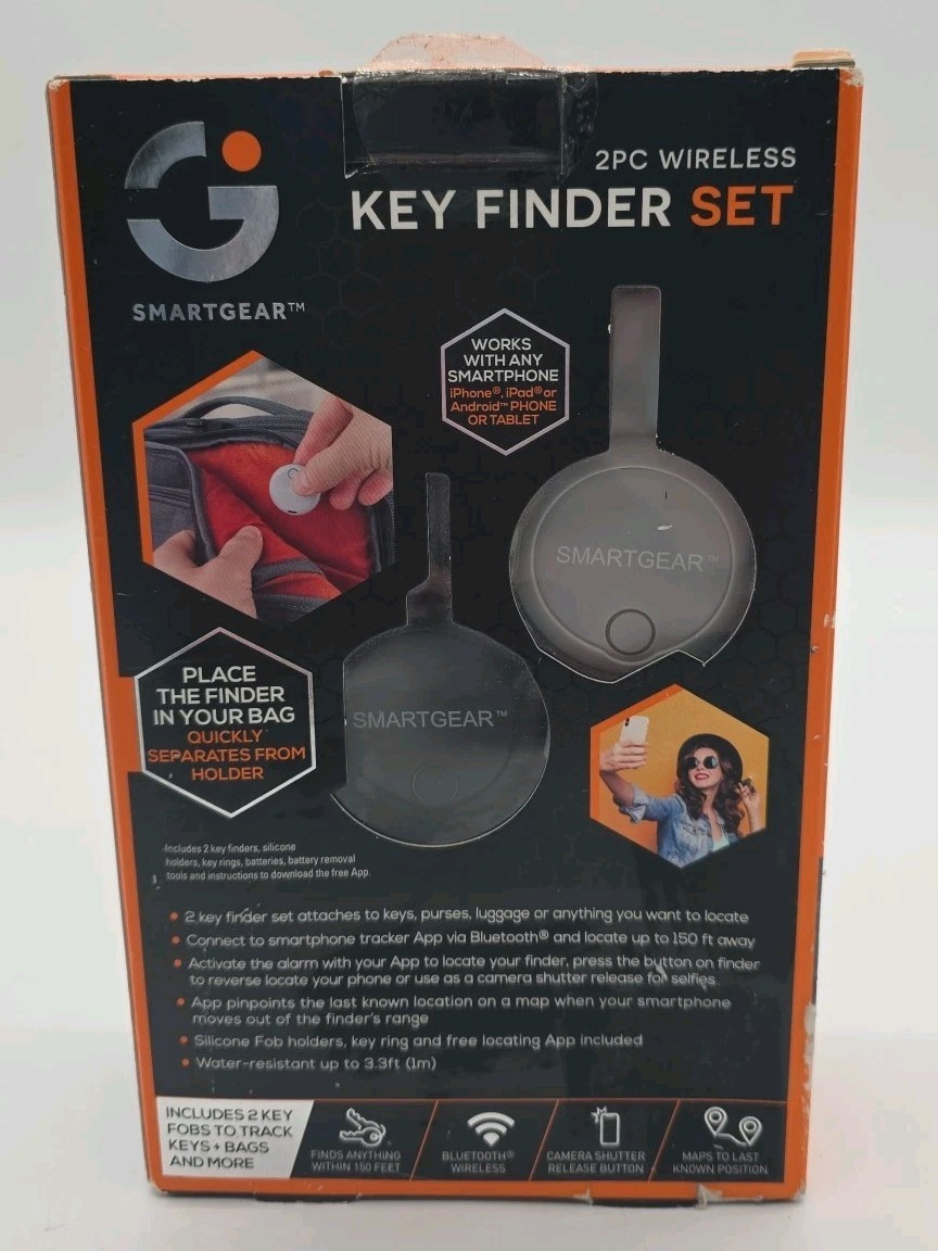 Key Finder Set Smartgear Wireless 2 Pack New