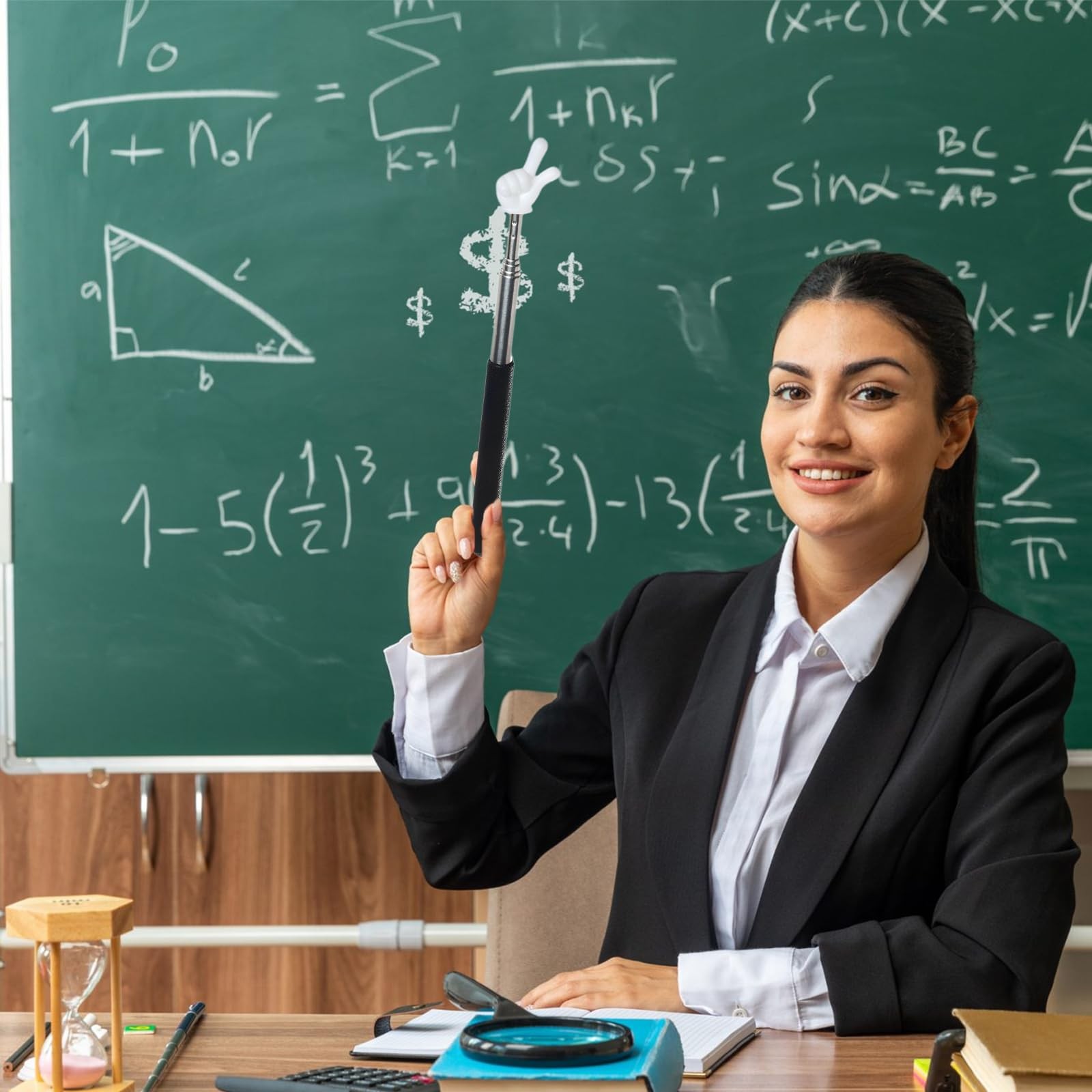 Pointer Finger Stick,Telescopic Teacher Stick for Classroom...