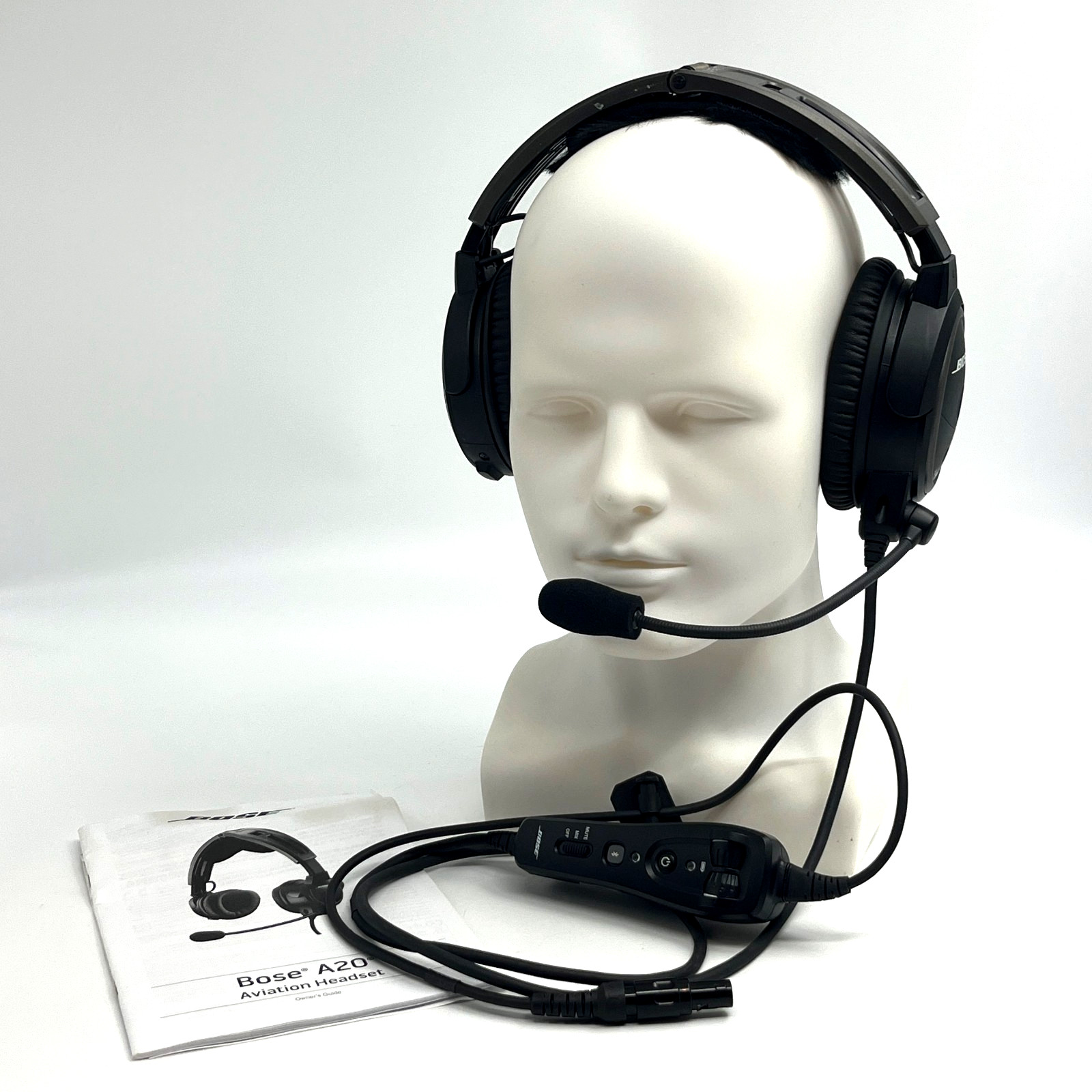 Bose A20 ANR Headset Single Lemo 6 Pin Plug W/ Bluetooth. Replaced Pads + Muffs!