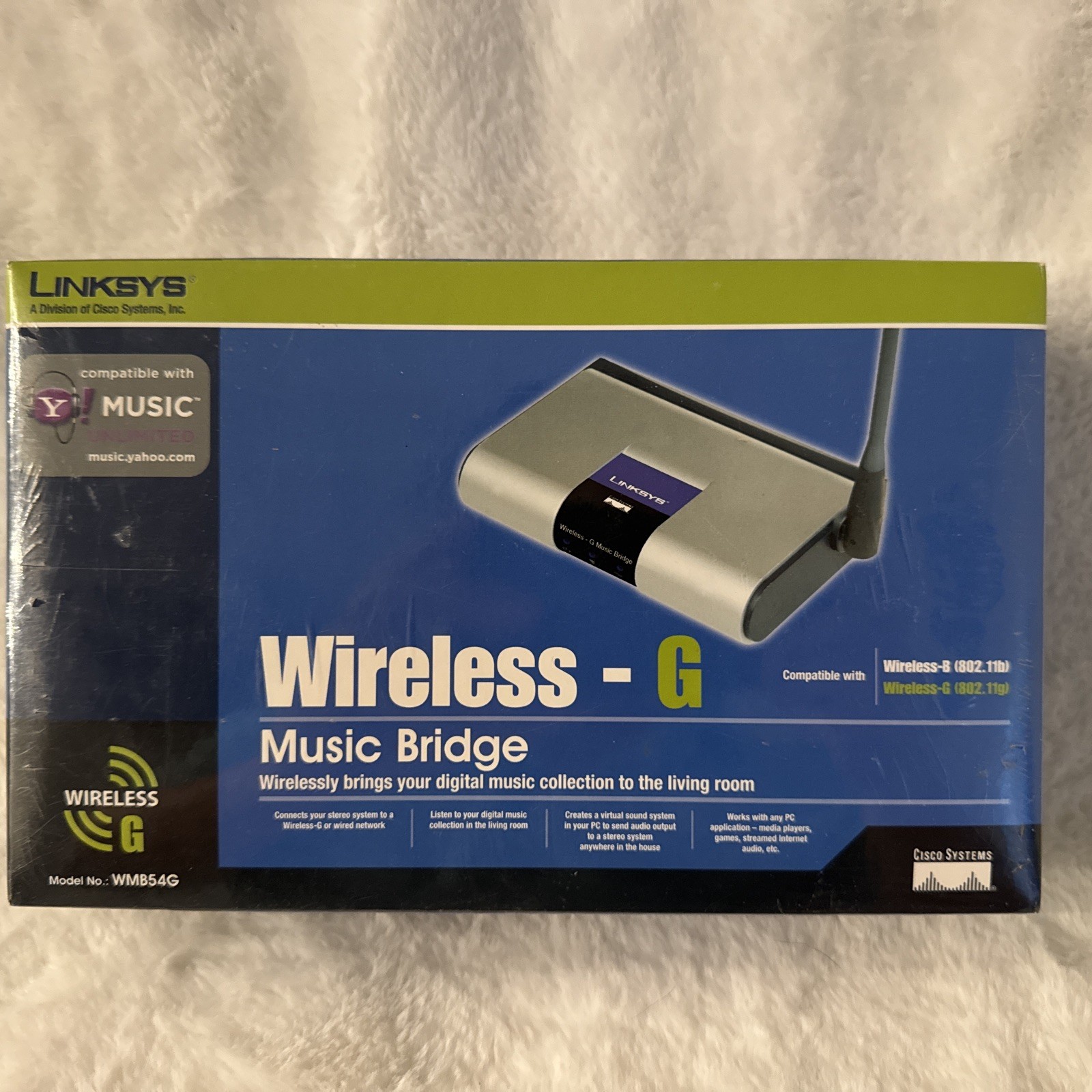 Cisco-Linksys WMB54G Wireless-G Music Bridge Adapter Router NEW SEALED