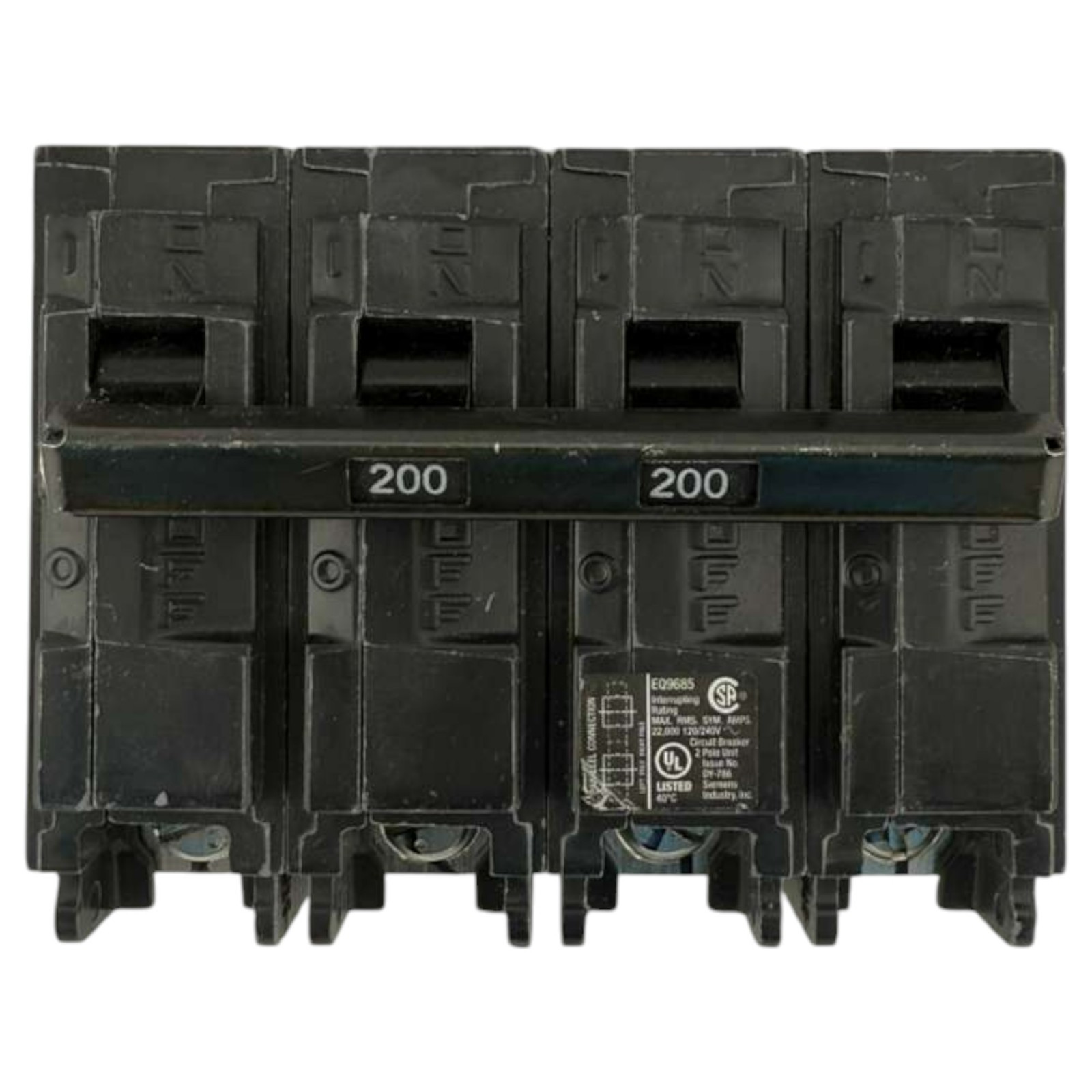 CHIPPED Siemens EQ9685 MBK200 200 Amp Main Breaker 2 Pole, 120/240V, Plug-In