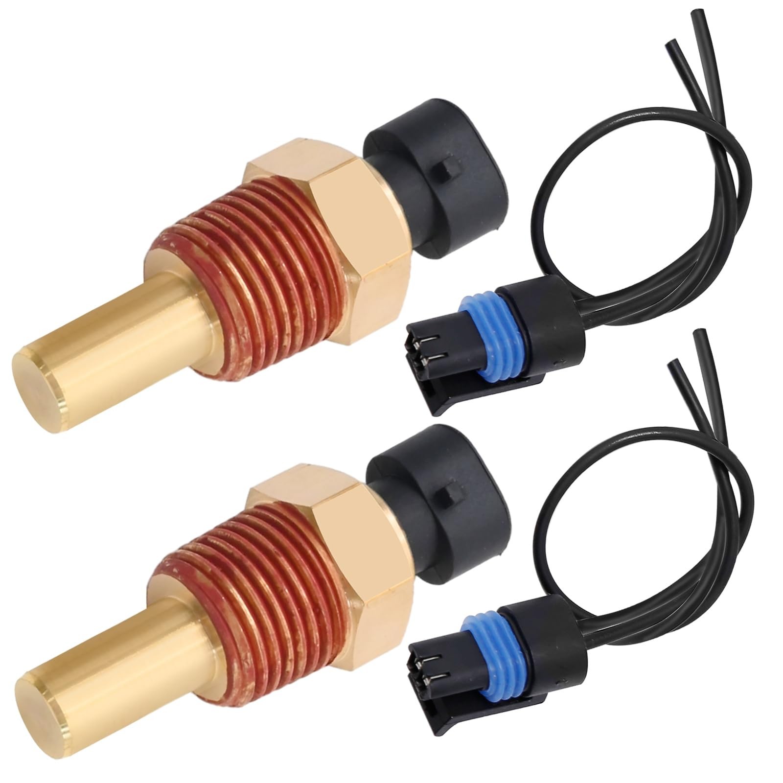 2 PCS Differential Oil Temp Sensor 5055401 with Pigtail for Peterbilt 379