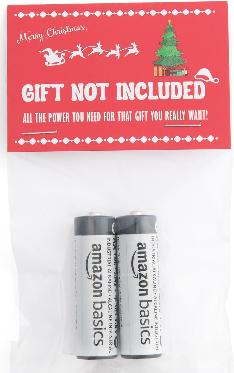 Gift Not Included Batteries Gag - Funny Prank for Present Adults for...
