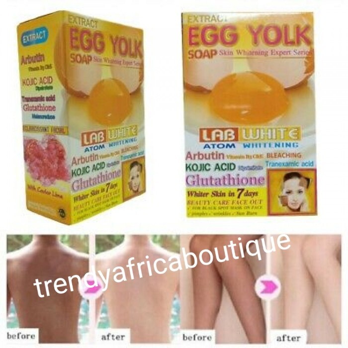 X 1 Bar Lab white Egg Yolk Glutathion Exfoliating Face & Body Beauty SOAP.