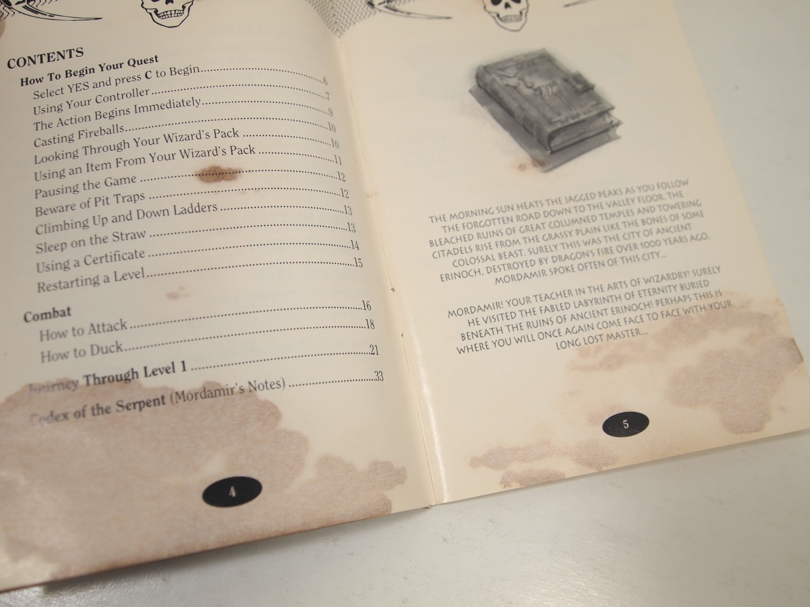 The Immortal (SEGA Genesis) Authentic MANUAL ONLY
