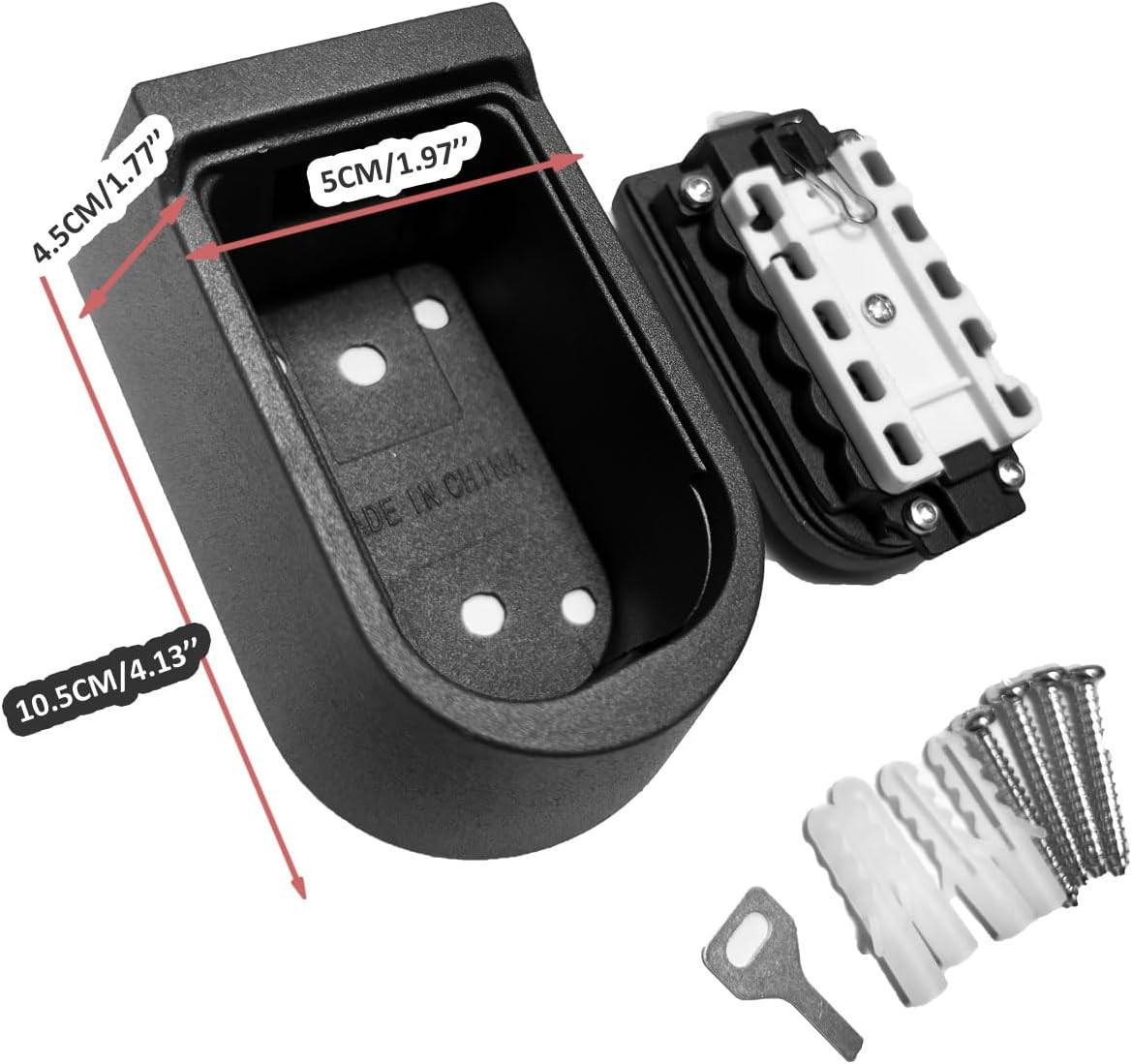 Key Lock Box for outside Wall Mount, Waterproof Spare Key Storage Box, 10-Digits